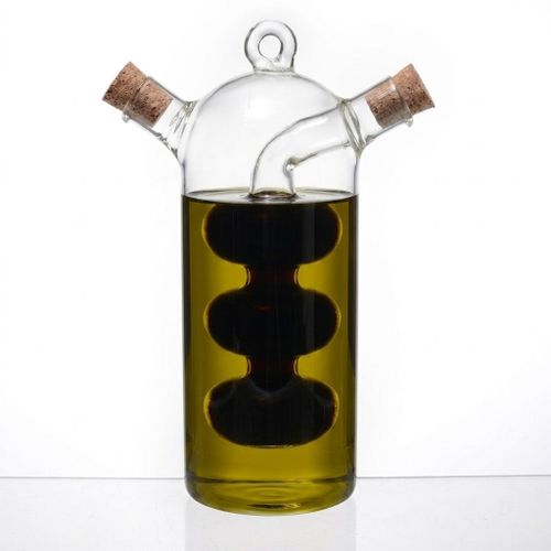 בקבוק זכוכית מעוצב לשמן וחומץ 2 ב – 1