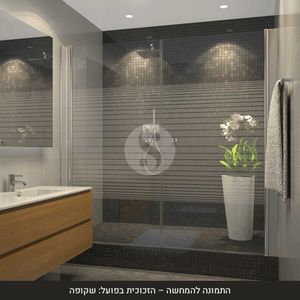 מקלחון חזית אודם ODEM 2 דלתות – 70-100 ס"מ, פרופיל ניקל, זכוכית שקופה