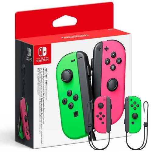 NINTENDO SWITCH JOYCONS GREEN PINK