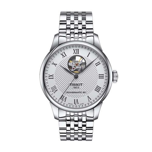 שעון TISSOT דגם T0064071103302 לגבר לוח כסוף רצועת פלדת אל חלד בצבע אפור