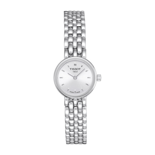 שעון TISSOT דגם T0580091103100 לאישה לוח כסוף רצועת פלדת אל חלד בצבע אפור