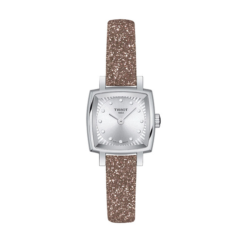 שעון TISSOT דגם T0581091703602 לאישה לוח כסוף רצועת סינתטי בצבע אפור – תמונה 2