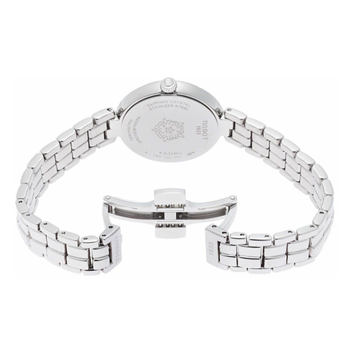 שעון TISSOT דגם T0942101111100 לאישה לוח אם הפנינה רצועת פלדת אל-חלד בצבע כסוף – תמונה 3