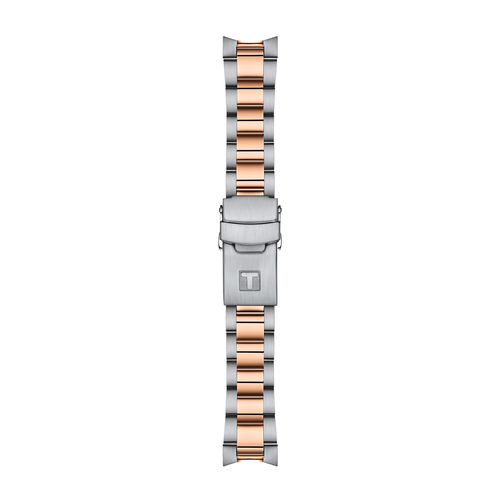 שעון TISSOT דגם T1202102211100 לאישה לוח אם הפנינה לבן רצועת פלדת אל-חלד בצבע אפור ורוז גולד – תמונה 2