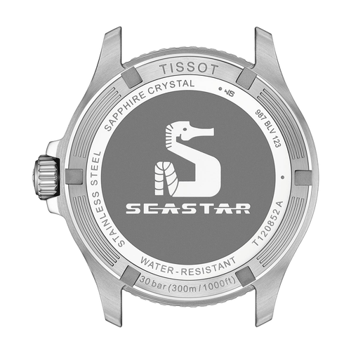 שעון TISSOT דגם T1208521705100 לגבר לוח שחור רצועת גומי בצבע שחור – תמונה 3