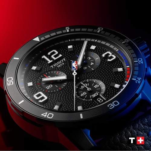 שעון TISSOT דגם T1256173706700 לגבר לוח אפור רצועת עור בצבע שחור – תמונה 4