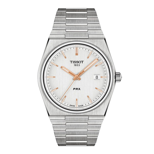 שעון TISSOT דגם T1374101103100 לגבר לוח כסוף רצועת מתכת