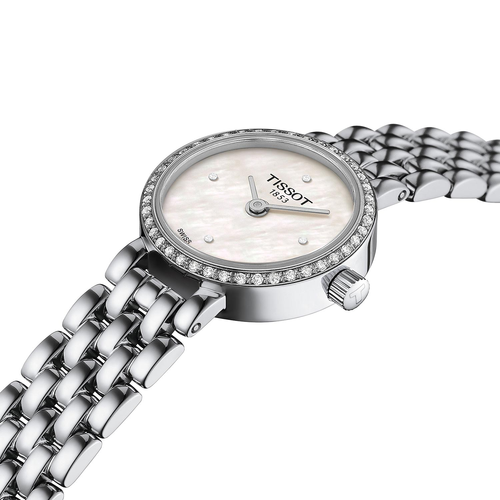 שעון TISSOT דגם T1400096111600 לאישה לוח לבן אם הפנינה רצועת פלדת אל-חלד בצבע אפור – תמונה 2