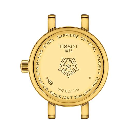 שעון TISSOT דגם T1400096302600 לאישה לוח שמפניה רצועת פלדת אל-חלד בצבע זהב – תמונה 3