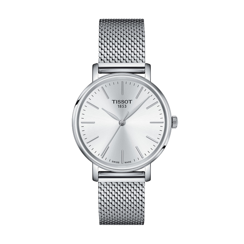 שעון TISSOT דגם T1432101101100 לאישה לוח אפור רצועת מתכת