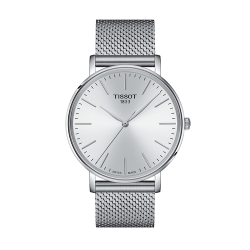שעון TISSOT דגם T1434101101100 לגבר לוח אפור רצועת מתכת
