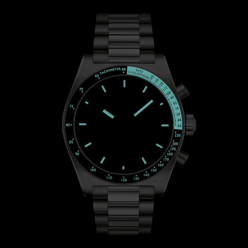 שעון TISSOT דגם T1494171105100 לגבר לוח שחור רצועת פלדת אל-חלד – תמונה 2