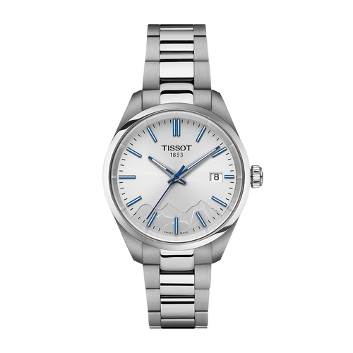 שעון TISSOT דגם T1502101103101 לאישה לוח כסף רצועת פלדת אל-חלד בצבע כסף