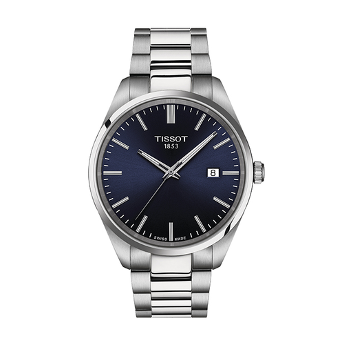 שעון TISSOT דגם T1504101104100 לגבר לוח כחול רצועת פלדת אל-חלד