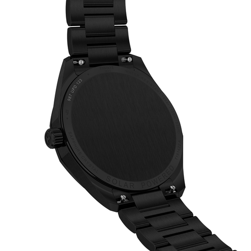 שעון TISSOT דגם T1514223305100 לגבר לוח שחור רצועת פלדת אל-חלד בצבע שחור – תמונה 3