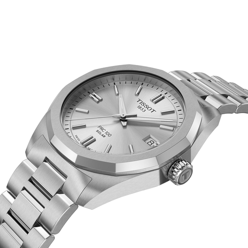 שעון TISSOT דגם T1518221103100 לאישה לוח כסף רצועת פלדת אל-חלד בצבע כסף – תמונה 2