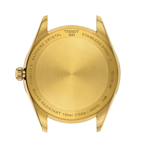 שעון TISSOT דגם T1564103305100 לגבר לוח שחור רצועת פלדת אל-חלד – תמונה 3