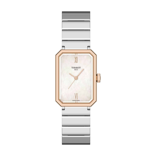 שעון TISSOT דגם T1601102111300 לאישה לוח אם הפנינה רצועת פלדת אל-חלד בצבע כסף