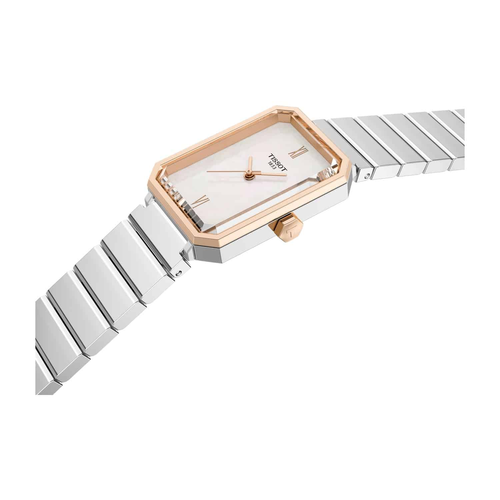 שעון TISSOT דגם T1601102111300 לאישה לוח אם הפנינה רצועת פלדת אל-חלד בצבע כסף – תמונה 2