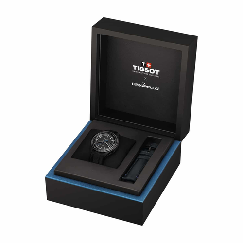 שעון TISSOT דגם T1624089706100 לגבר לוח אפור רצועת סיליקון בצבע שחור – תמונה 2