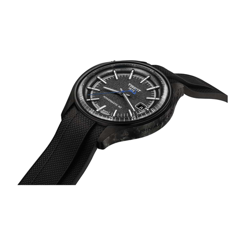 שעון TISSOT דגם T1624089706100 לגבר לוח אפור רצועת סיליקון בצבע שחור – תמונה 3