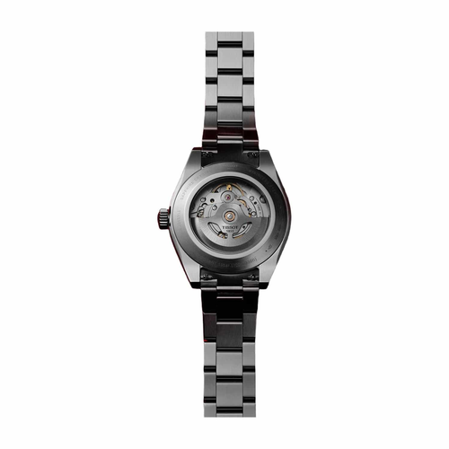 שעון TISSOT דגם T1658071105100 לגבר לוח שחור רצועת פלדת אל-חלד בצבע כסף – תמונה 3