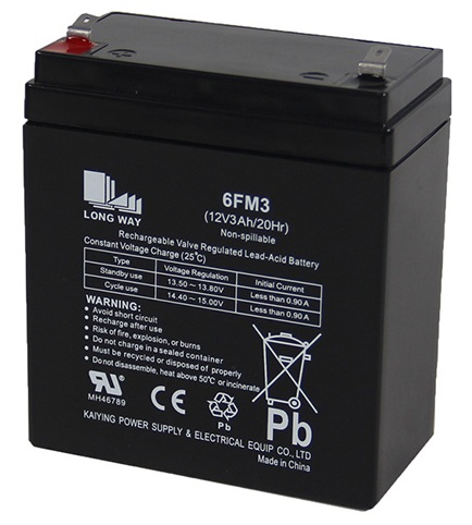מצבר אטום 12V נטען לרכבים ממונעים לילדים 6FM3.5 קיבולת 3.5 אמפר שעה