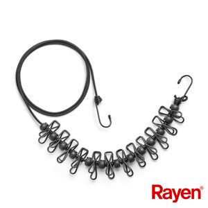 חבל כביסה אלסטי 2–4 מטר כולל 12 אטבים Rayen