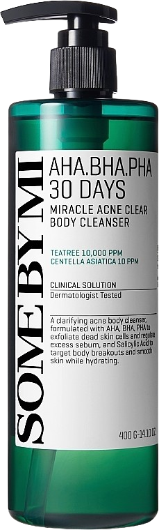 Some By Mi 30 Days Miracle Acne Body Cleanser 400ML סאם ביי מי סבון גוף לפצעונים