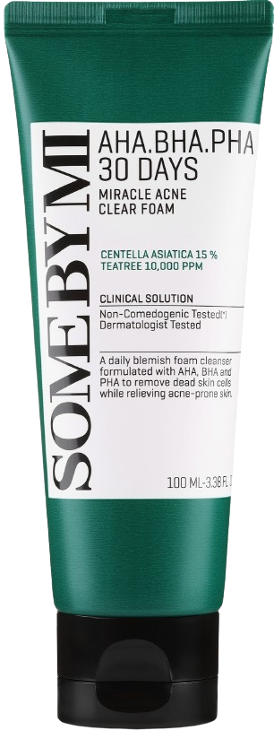 Some By Mi 30 Days Miracle Acne Clear Foam 100ML סאם ביי מי סבון פנים לטיפול בפיצעונים