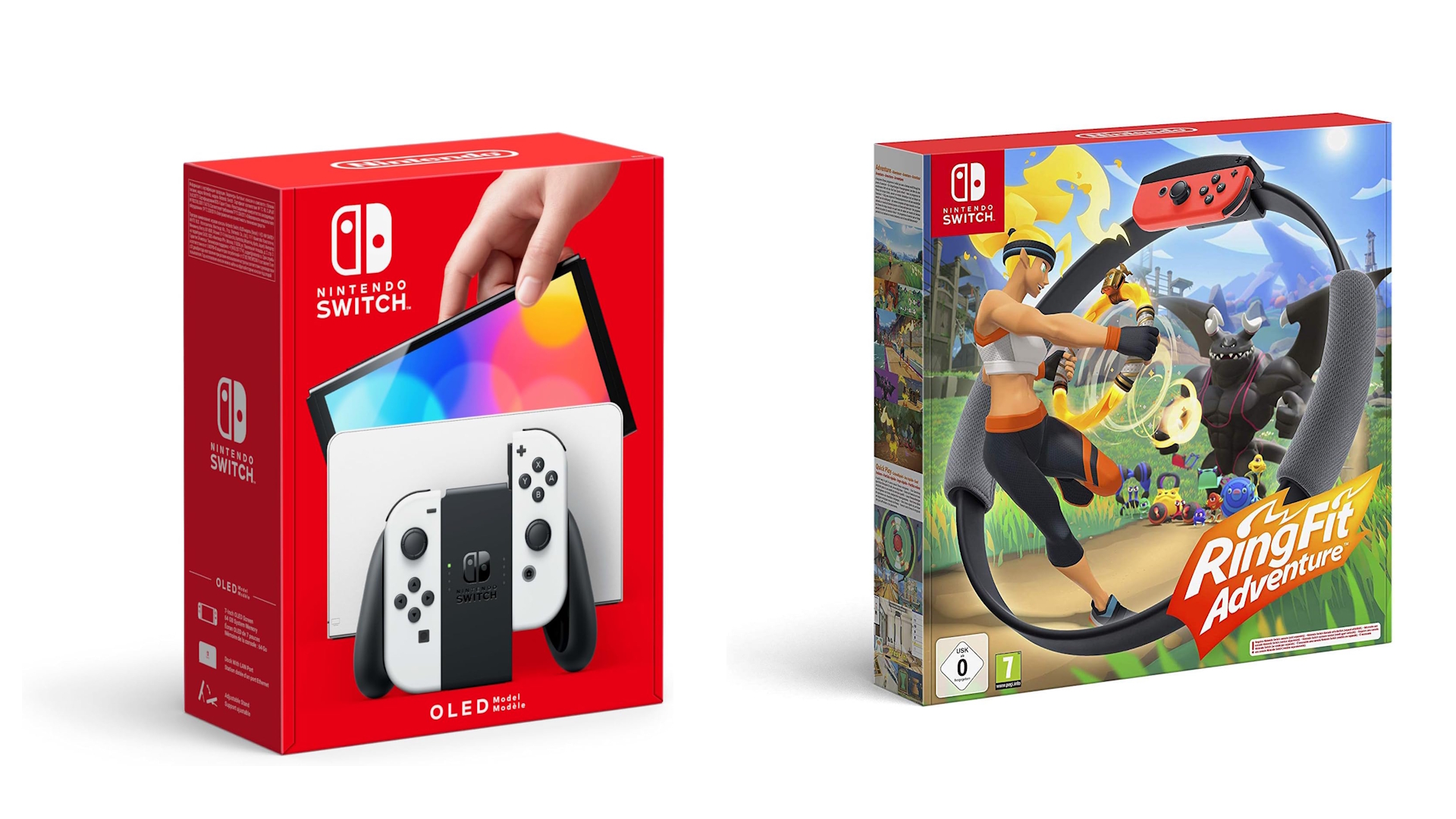  Nintendo Switch OLED 64GB HEG-001 קונסולת משחק Ring Fit Bundle 