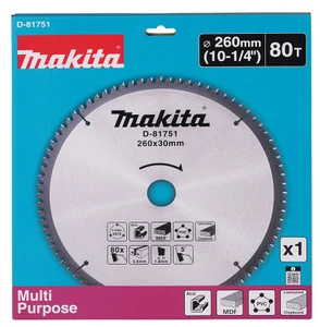 להב רב שימושי "10.1/4 (260 מ"מ) - 80 שיניים MAKITA D-81751