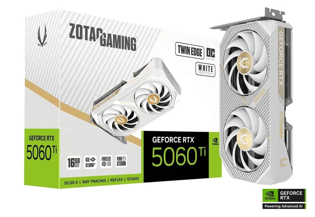 כרטיס מסך – ZOTAC GAMING GeForce RTX 5060 Ti 16GB Twin Edge OC White Edition