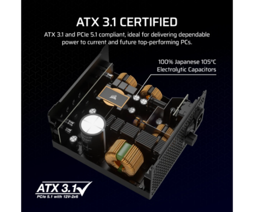 ספק כוח | Corsair RM850x | 850W Gold | ATX 3.1 Fully Modular