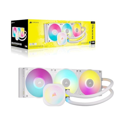 קירור נוזלי לבן | Corsair iCUE TITAN 360 RX RGB White | 360mm AIO