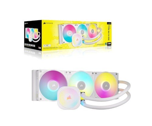 קירור נוזלי לבן | Corsair iCUE TITAN 360 RX RGB White | 360mm AIO