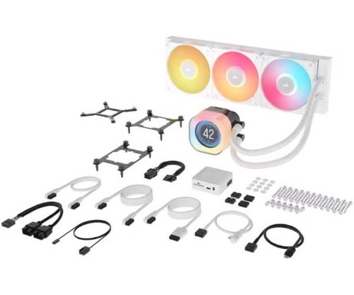 קירור נוזלי לבן | Corsair iCUE TITAN 360 RX | LCD White | 360mm AIO