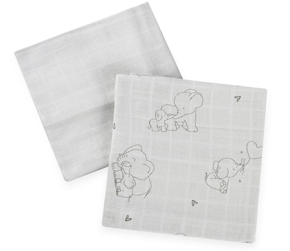 זוג חיתולי במבוק 100% - Elephant לורה סוויסרה