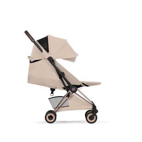 טיולון קויה Cybex Coya בשילוב עריסה  2 –  שילדה רוזגולד צבע בז 