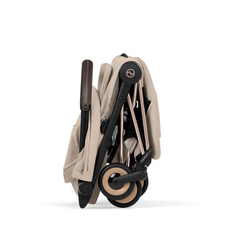 טיולון קויה Cybex Coya בשילוב עריסה  2 –  שילדה רוזגולד צבע בז 