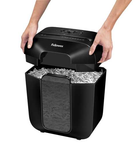 מגרסת נייר Fellowes Powershred LX25 – הרמת הראש לריקון הסל