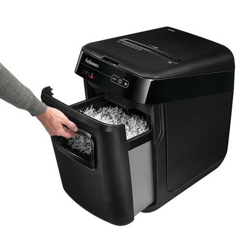 מגרסת נייר Fellowes AutoMax 200C – פתיחת סל הגרוטאות
