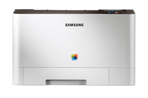 מדפסת לייזר צבעונית Samsung CLP-415N – חזית ישרה על רקע שקוף