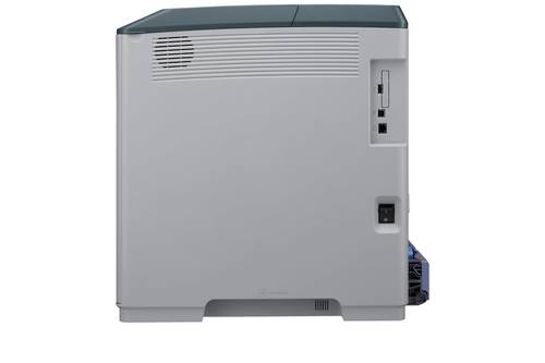 מדפסת לייזר צבעונית Samsung CLP-770ND – מבט מצד ימין עם חיבורי USB ורשת