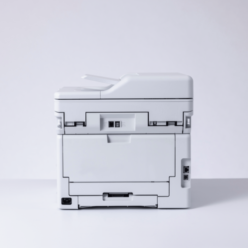 מדפסת לייזר LED צבעונית משולבת Brother MFC-L3740CDW – מבט אחורי עם חיבורים