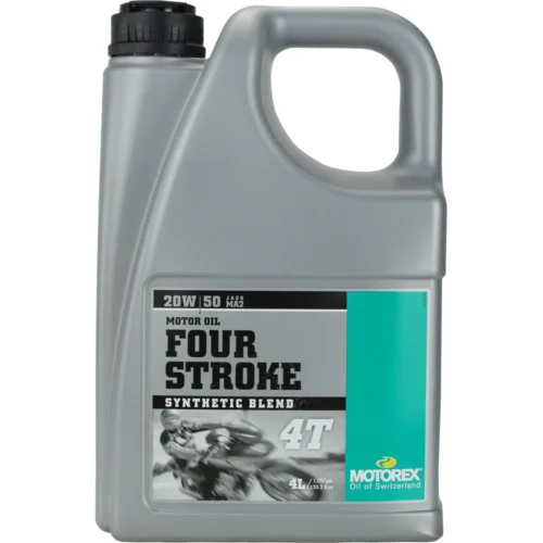 שמן מנוע מוטורקס למנועי 4 פעימות בנפח 4 ליטר – MOTOREX FOUR STORKE 4T 20W50