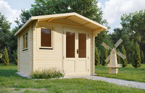 מחסן גינה עץ אירופאי 28 מ''מ 3x3 Ringwood דגם EverGreen