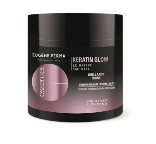 מסכת קרטין גלואו Keratin Glow לשיער חסר ברק, יבש או שעבר החלקה 500 מ