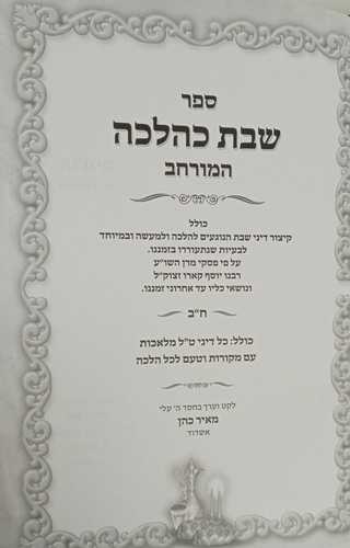 שבת כהלכה המורחב ב'