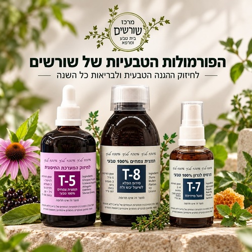 T5+T7+T8 שלישיה מנצחת לטיפול ומניעה של מחלות חורף במחיר מנצח! 